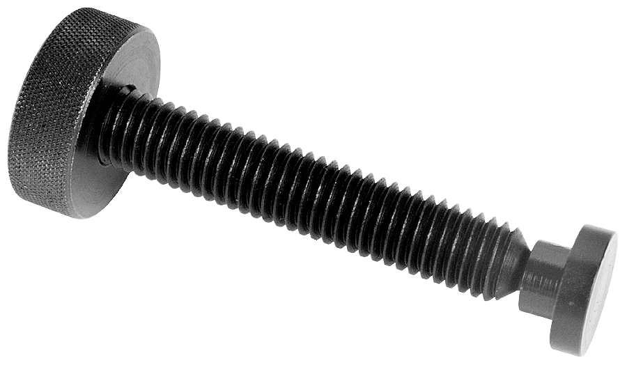 a black screw with a black knob on the end